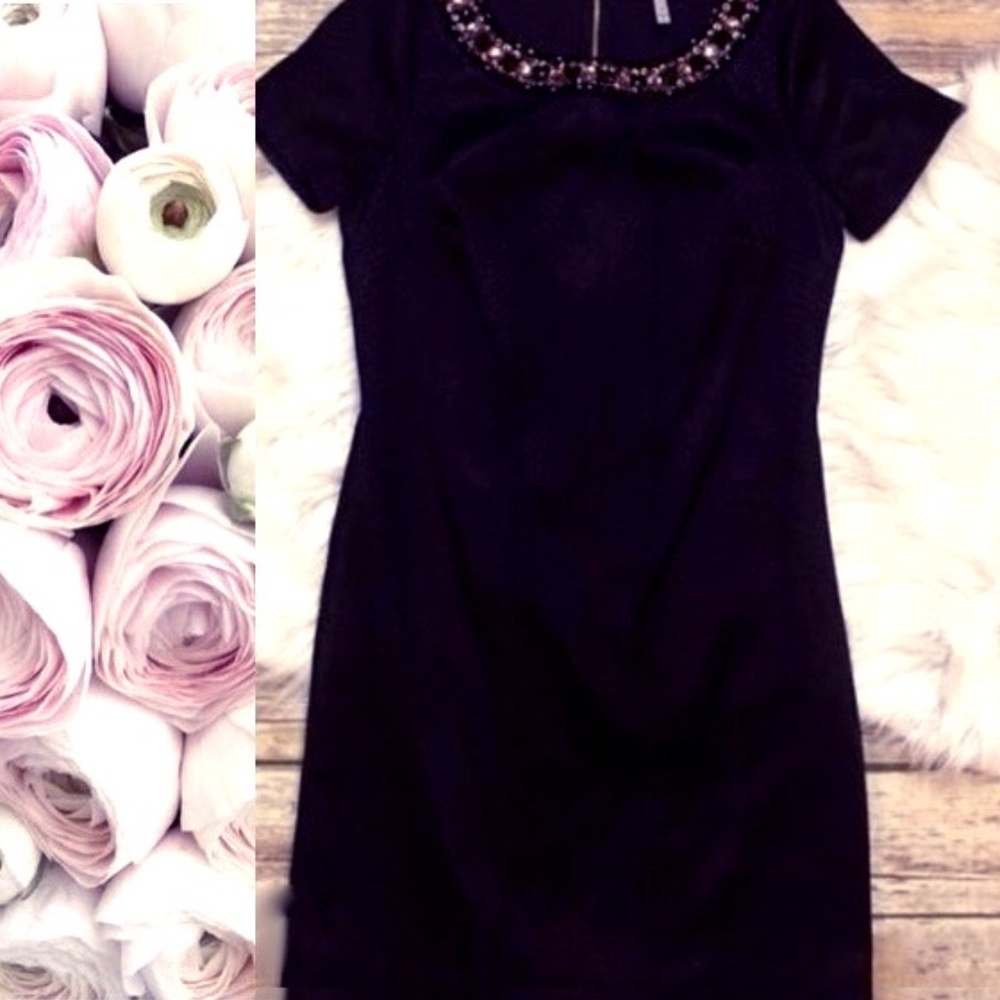 Halo Snakeskin Mini Dress with Beaded Neckline